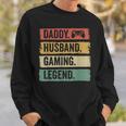 Daddy Ehemann Gaming Legende Vintage Video Gamer Papa Vater Sweatshirt Geschenke für Ihn