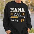 Damen Mama 2023 Loading Zukünftige Mutter 2023 Vintage Sweatshirt Geschenke für Ihn