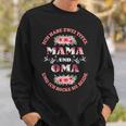 Damen Sweatshirt Mama und Oma Rocker mit Blumen & Vintage-Schrift Geschenke für Ihn
