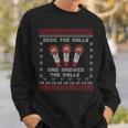 Deck Halls Answer Calls Christmas Patient Care Technician Men Women Sweatshirt Graphic Print Unisex Gifts for Him