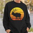 Deer Sunset Elk Buck Hunting Archery Hunter Archer Gift Men Women Sweatshirt Graphic Print Unisex Gifts for Him