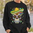Dia De Los Muertos Colorful Bone Taco Happy Cinco De Mayo Sweatshirt Gifts for Him