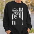 Distressed Us Veterans Day Thank You Soldier Salute Us Flag Sweatshirt Gifts for Him