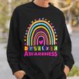 Dyslexia Awareness Month Rainbow Cute Graphic Men Women Sweatshirt Graphic Print Unisex Gifts for Him