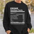 Ebonie Nutrition Facts Name Named Funny Sweatshirt Gifts for Him