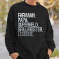 Ehemann Papa Grillmeister Sweatshirt Geschenke für Ihn