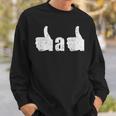Fathers Day Thumbs Up Best Dad Ever Fathers Day Gift  Men Women Sweatshirt Graphic Print Unisex Gifts for Him