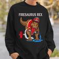 Feuerwehrmann Rex Dinosaurier Sweatshirt, Kinder Tee für Jungen Geschenke für Ihn