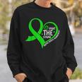 Fight The Stigma Heart Green Ribbon Mental Health Awareness Sweatshirt Gifts for Him