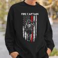 Fire Captain Chief American Flag Gifts Firefighter Captain Sweatshirt Gifts for Him