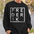 Frederik Sweatshirt Personalisiert, Vintage Namensaufdruck Geschenke für Ihn