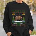 Funny Bison Xmas Gift Santa Hat Ugly Bison Christmas Cute Gift Sweatshirt Gifts for Him