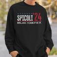 Funny Distressed Spicoli 24 Spicoli 2024 Relax I Can Fix It Sweatshirt Gifts for Him