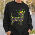 Funny Dog Mardi Gras Cute Leopard Chihuahua Puppy Lover Men Women Sweatshirt Graphic Print Unisex Gifts for Him