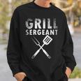 Funny Fathers Day Gift Grill Sergeant Grilling Dad Vintage V2 Sweatshirt Gifts for Him