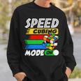 Funny Lover Speed Cubing Mode On Cube Puzzle Cuber Sweatshirt Gifts for Him