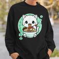 Funny Ramen Cat Kawaii Anime Ramen Cat Lovers Kawaii Neko V16 Men Women Sweatshirt Graphic Print Unisex Gifts for Him