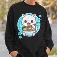 Funny Ramen Cat Kawaii Anime Ramen Cat Lovers Kawaii Neko V9 Men Women Sweatshirt Graphic Print Unisex Gifts for Him