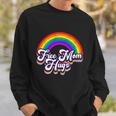 Funny Retro Vintage Free Mom Hugs Rainbow Lgbtq Pride Sweatshirt Gifts for Him