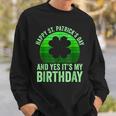 Funny St Patricks Day Birthday Lucky Shamrock Vintage Sunset Sweatshirt Gifts for Him