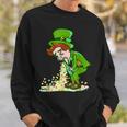 Funny St Patricks Day Leprechaun Shamrock Pattys Day Party Sweatshirt Gifts for Him