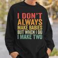 Funny Twins Announcement Gift For Pregnant Mom Or Dad To Be Sweatshirt Gifts for Him