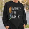 Funny Wheres The Party Upside Down Pineapple Swinger Sweatshirt Gifts for Him