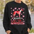 Funny Whippet Is My Valentine Dog Lover Dad Mom Boy Girl Sweatshirt Gifts for Him