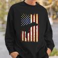 German Shorthaired Pointer Silhouette American Flag Sweatshirt Gifts for Him