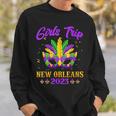 Girls Trip New Orleans 2023 Costume Mardi Gras Mask Beads Sweatshirt Gifts for Him