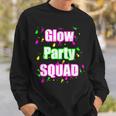 Glow Party Squad Paint Splatter Effect Neon Glow Party Sweatshirt Gifts for Him