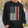 Grandpa Usa Flag Firefighter Thin Red Line Fireman Gift Sweatshirt Gifts for Him