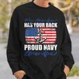 Grandson Proud Navy Grandpa Anchor Sweatshirt Gifts for Him