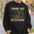 Green Camouflage American Flag - Thank You Veterans Camo Sweatshirt Gifts for Him