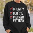 Grumpy Old Vietnam Veteran Funny Fathers Day Gift Men Women Sweatshirt Graphic Print Unisex Gifts for Him