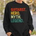 Guitarist Hero Myth Legend Vintage Gitarrenspieler Sweatshirt Geschenke für Ihn
