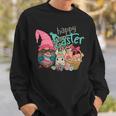 Happy Easter Leopard Egg Bunny Gnome Gift Girls Kids Toddler Sweatshirt Gifts for Him