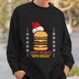 Happy Holidays With Cheese Shirt Christmas Cheeseburger Gift Sweatshirt Gifts for Him