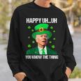 Happy Uh You Know The Thing Confused Joe Biden St Patricks Sweatshirt Gifts for Him