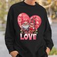 Happy Valentines Day Gnome With Love Gnome Valentines Day Sweatshirt Gifts for Him