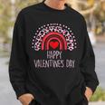 Happy Valentines Day Leopard Rainbow Red Women Valentine V2 Sweatshirt Gifts for Him