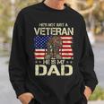 He Is My Veteran Dad American Flag Veterans Day Sweatshirt Gifts for Him