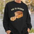 He Is Risen Jesus Christ Easter Pun Christian Bread Baker Sweatshirt Gifts for Him