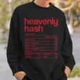 Heavenly Hash Nutrition Facts Funny Thanksgiving Christmas Men Women Sweatshirt Graphic Print Unisex Gifts for Him