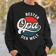 Herren Bester Opa Der Welt Retro Motiv Für Den Besten Opi Sweatshirt Geschenke für Ihn