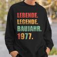 Herren Lebende Legende Baujahr 1977 Geschenk Geburtstag Sweatshirt Geschenke für Ihn