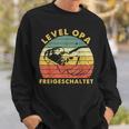 Herren Level Opa Freigeschaltet Vatertag Sweatshirt Geschenke für Ihn