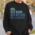 Herren Opa Der Mann Der Mythos Die Legende Vintage Retro Opa Sweatshirt Geschenke für Ihn