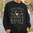 Herren Save Water Drink Whisky Sweatshirt, Islay Single Malt Motiv Geschenke für Ihn