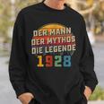 Herren Vintage Der Mann Mythos Die Legende 1928 95 Geburtstag Sweatshirt Geschenke für Ihn